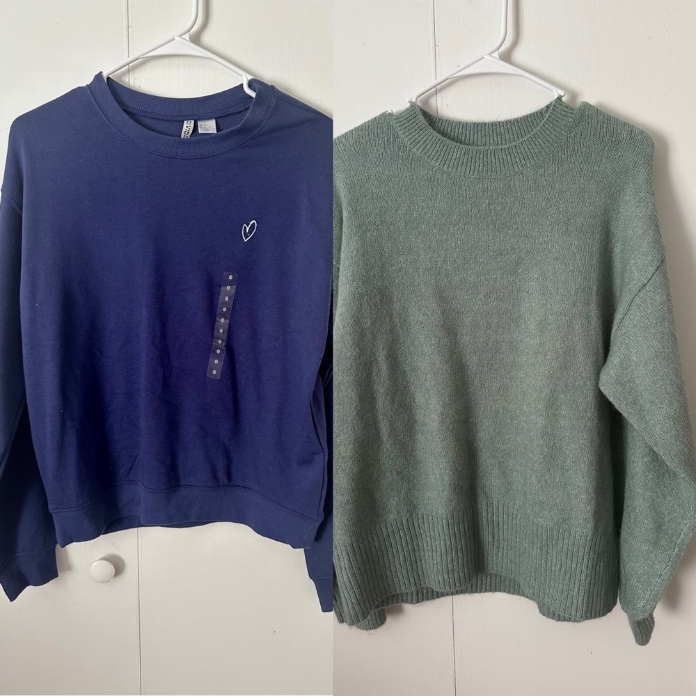 2 H&M SHIRTS (SWEATSHIRT AND SWEATER)